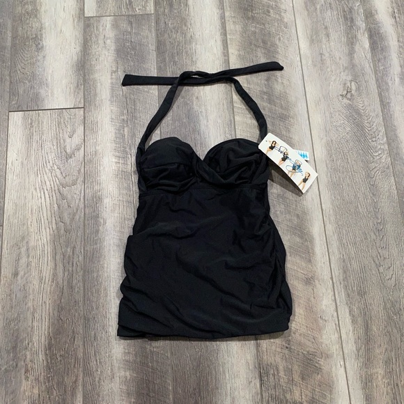 Swimsuits For All Black Tankini‎ Top - Picture 1 of 12